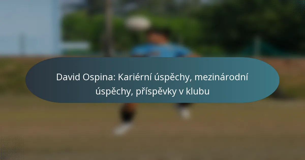 David Ospina: Kariérní úspěchy, mezinárodní úspěchy, příspěvky v klubu
