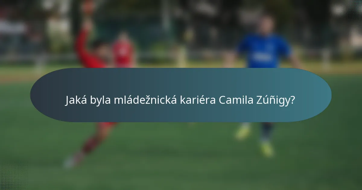 Jaká byla mládežnická kariéra Camila Zúñigy?